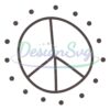 Patriotic Peace Symbol Silhouette SVG