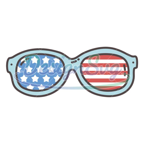 Patriotic Flag Glasses 4th Of July SVG