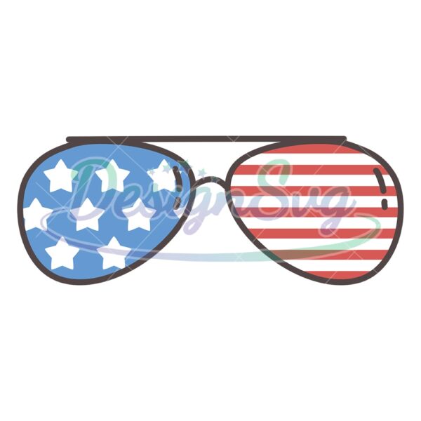 Patriotic American Sunglasses 4th Of July SVG