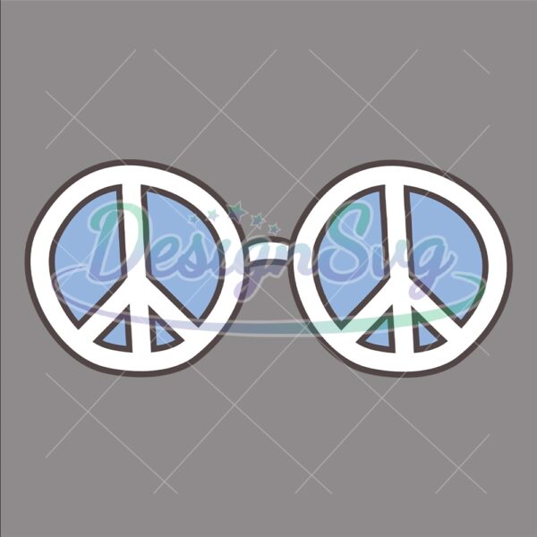 Patriotic Peace Symbol Sunglasses SVG
