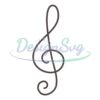 Patriotic Treble Clef Note 4th Of July SVG
