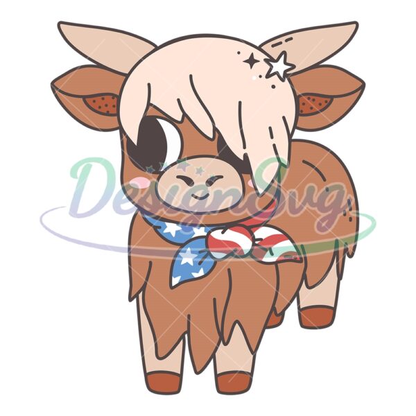 usa-highland-cow-4th-of-july-patriotic-day-svg