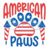 American Paws Fireworks 4th Of July SVG