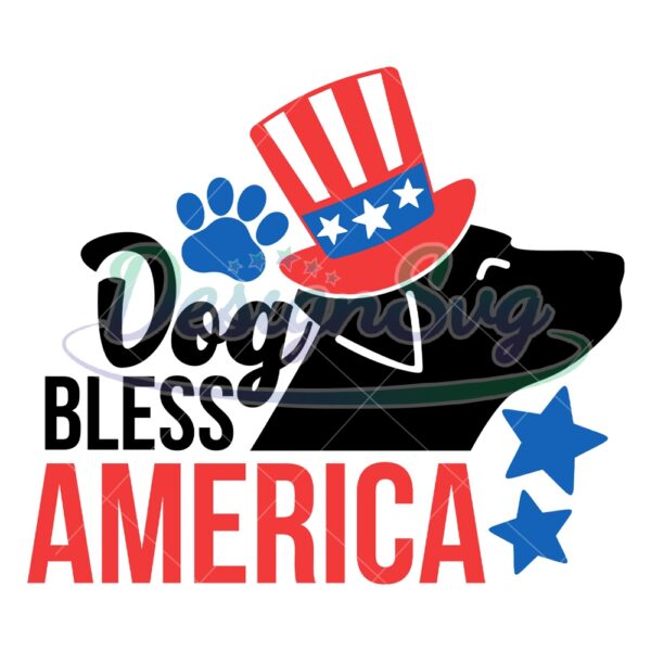 Dog Bless America Uncle John Hat SVG