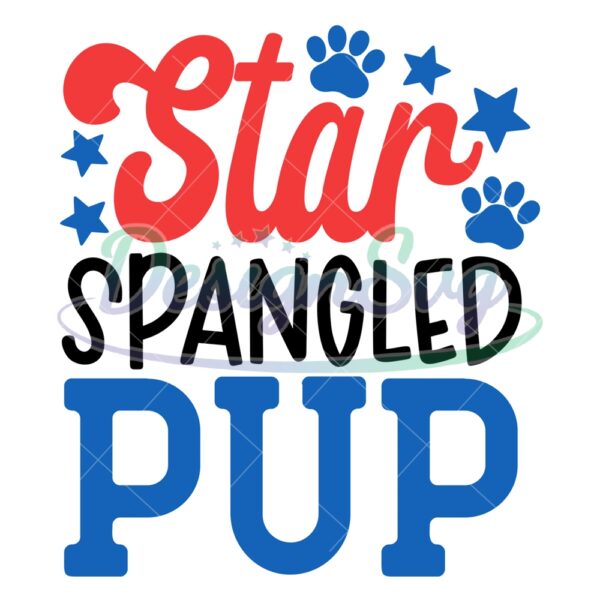 Star Spangled Pup Puppy SVG