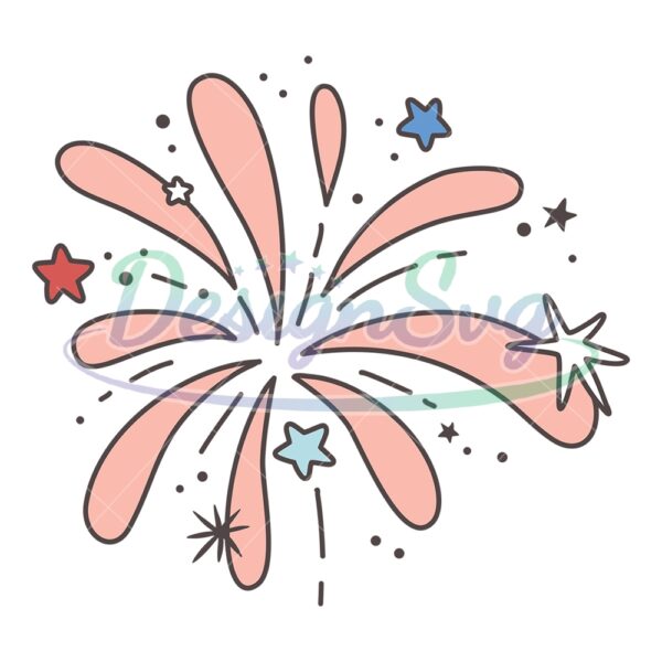 Twinkle Fireworks 4th Of July Patriotic SVG