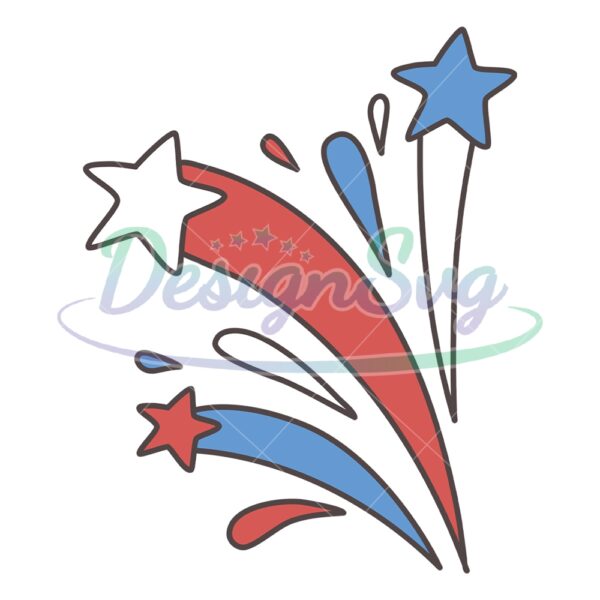 Firecrackers Star 4th Of July Patriotic SVG