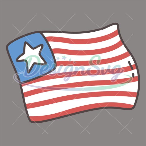 Cartoon American Flag Patriotic SVG