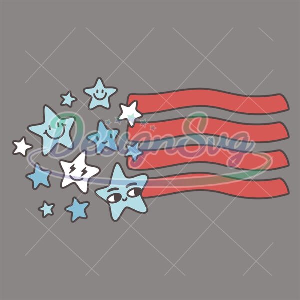 Patriotic USA Star Flag 4th Of July SVG