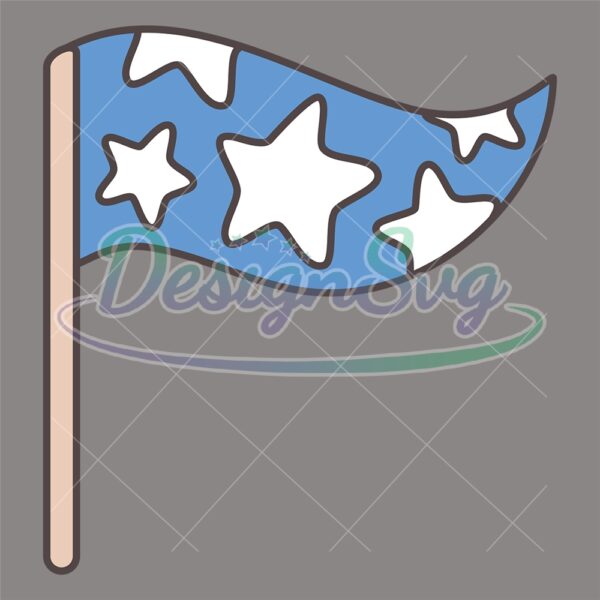 Star Triangular Flag Patriotic SVG