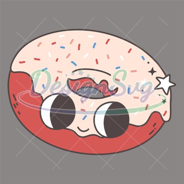 Cute Donut 4th Of July Patriotic SVG