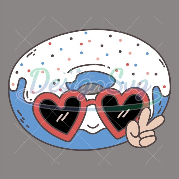 Cool Donut 4th Of July Patriotic SVG