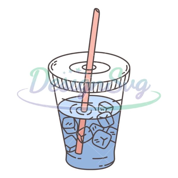 Blue Ice Drink 4th Of July Patriotic SVG