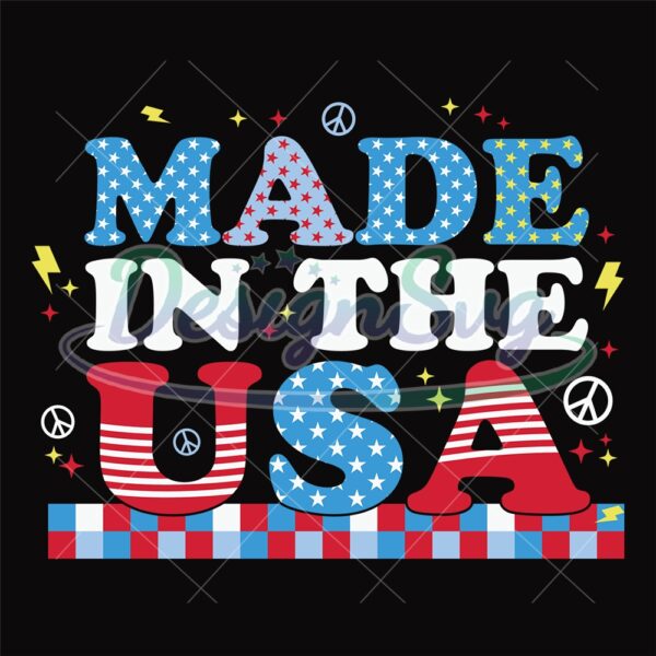 Made In The USA Peace Sign SVG