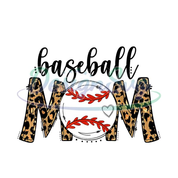 Baseball Mom Mother Day Leopard Softball PNG