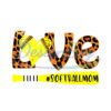 Love Softball Mom Leopard Plaid Bat PNG