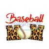 Baseball Mom Leopard Plaid Design Softball PNG