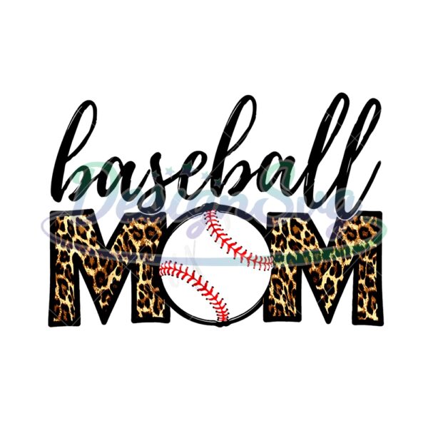 Baseball Mom Leopard Sport Softball PNG