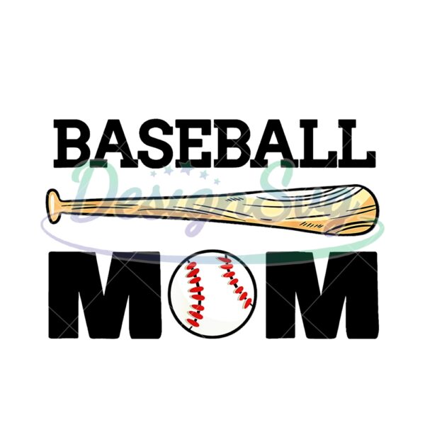 Baseball Mom Mother Day Sport Bat Clipart PNG