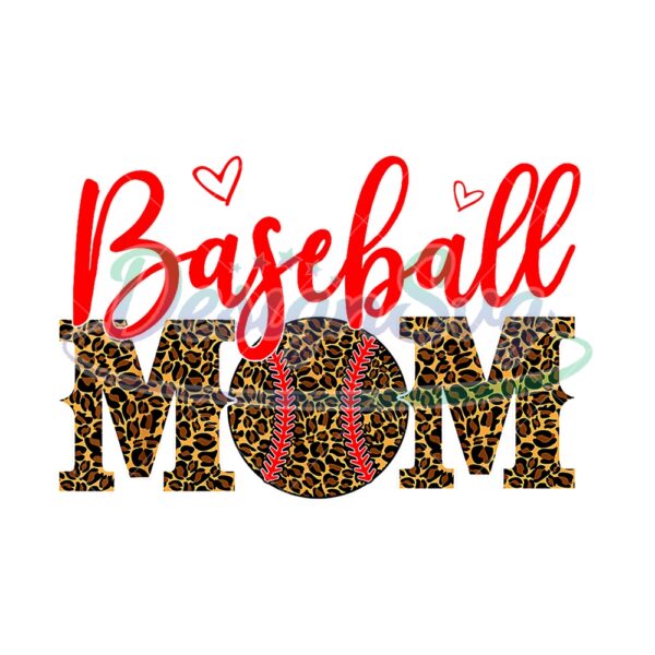 Baseball Mom Leopard Softball Sport PNG
