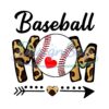 Retro Baseball Mom Leopard Sport Arrow PNG