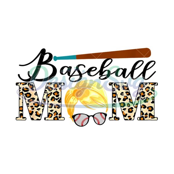 Baseball Mom Leopard Glasses Potter Head PNG