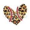 Heart Shape Softball Cow Print Leopard PNG