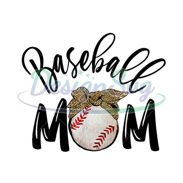 Baseball Mom Leopard Bandana Sublimation PNG