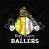Busy Raising Ballers Leopard Softball PNG