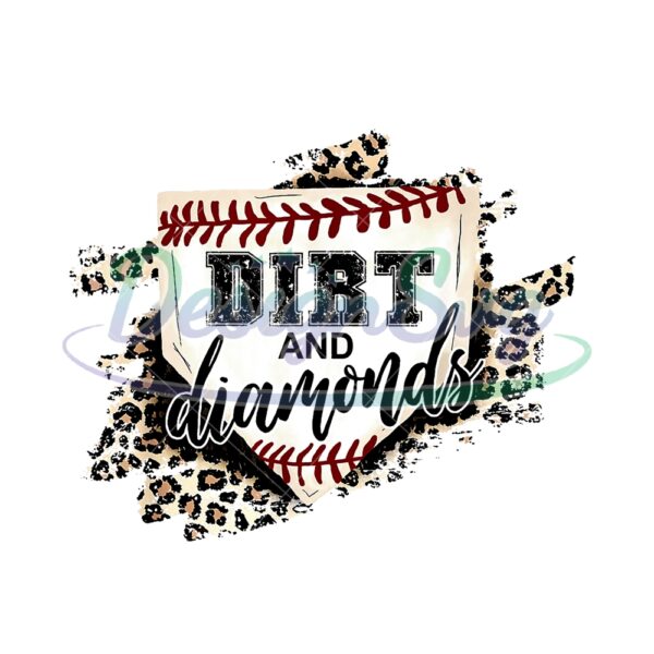 Dirt and Diamonds Baseball Leopard Sport PNG