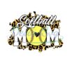 Softball Mom Heart Baseball Leopard Print PNG