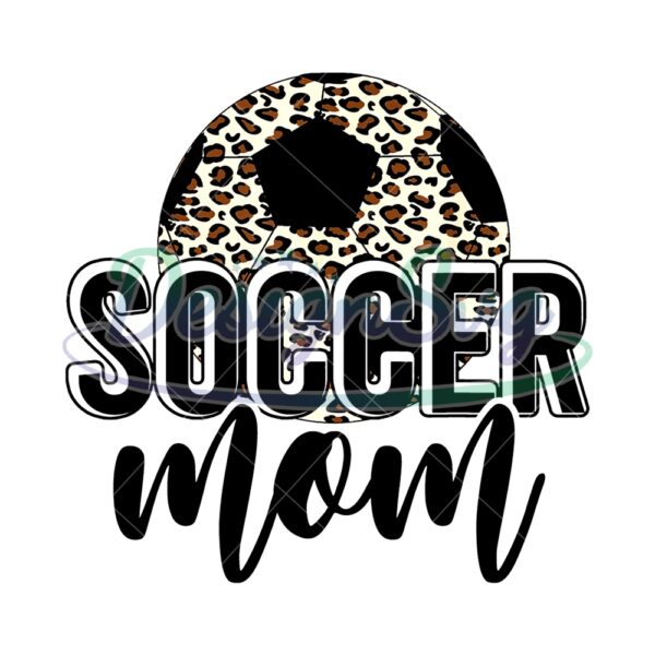 Soccer Mom Leopard Ball Sublimation PNG