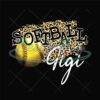 Softball Gigi Leopard Print Mom Day PNG