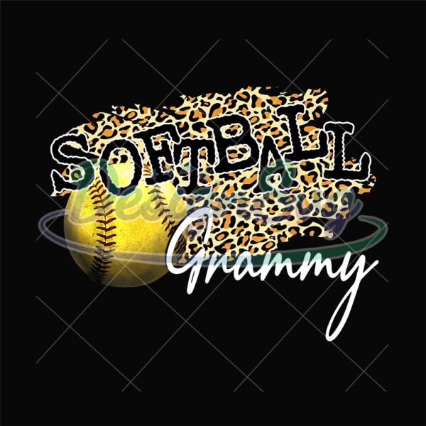 Softball Grammy Leopard Print PNG