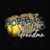 Softball Grandma Leopard Print Baseball PNG