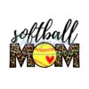 Softball Mom Leopard Plaid Heart Ball PNG