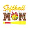 Softball Mom Red Red Bandana Baseball Bat PNG