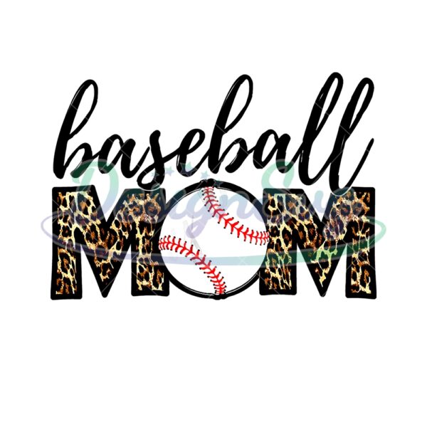 Baseball Mom Leopard Print Classic Softball PNG