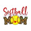 Softball Mom Leopard Print Design Sport PNG