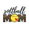 Softball Mom Leopard Heart Sublimation PNG