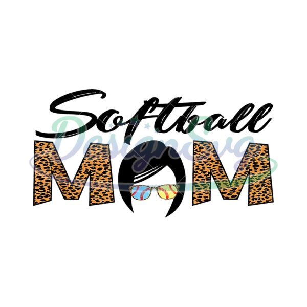 Softball Mom Cool Asymmetrical Mother PNG