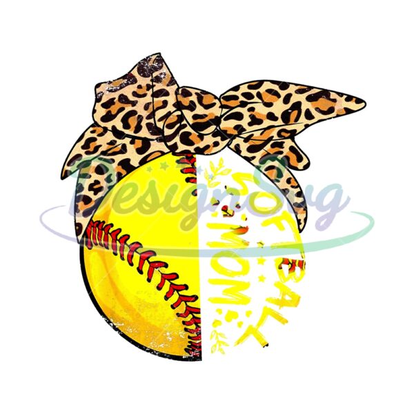 Softball Mom Sport Leopard Bandana PNG