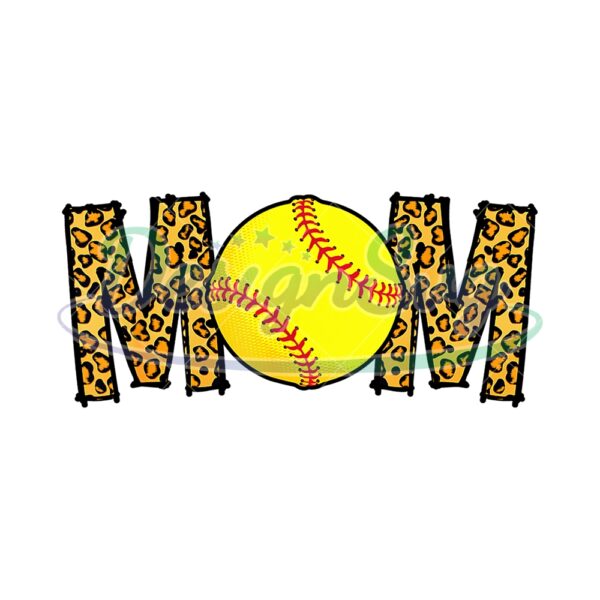 Mom Baseball Sport Leopard Print Plaid PNG
