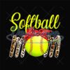 Softball Mom Leopard Mandala Baseball Sport PNG
