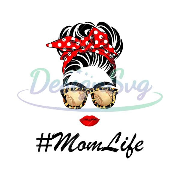 Mom Life Messy Bun Lady Sport Mother Day PNG