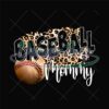 Baseball Mommy Leopard Print Sublimation PNG