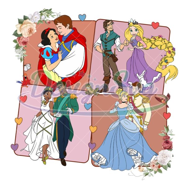 disney-cartoon-princess-couple-love-valentine-png