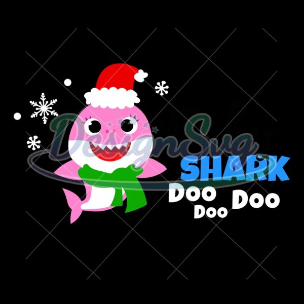 christmas-santa-pink-baby-shark-doo-doo-svg