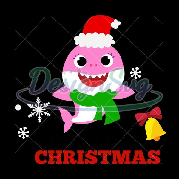 christmas-day-santa-baby-shark-pink-svg