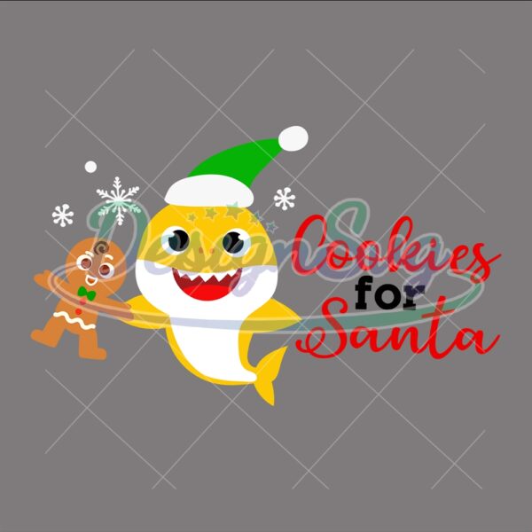 cookies-for-santa-christmas-yellow-baby-shark-svg